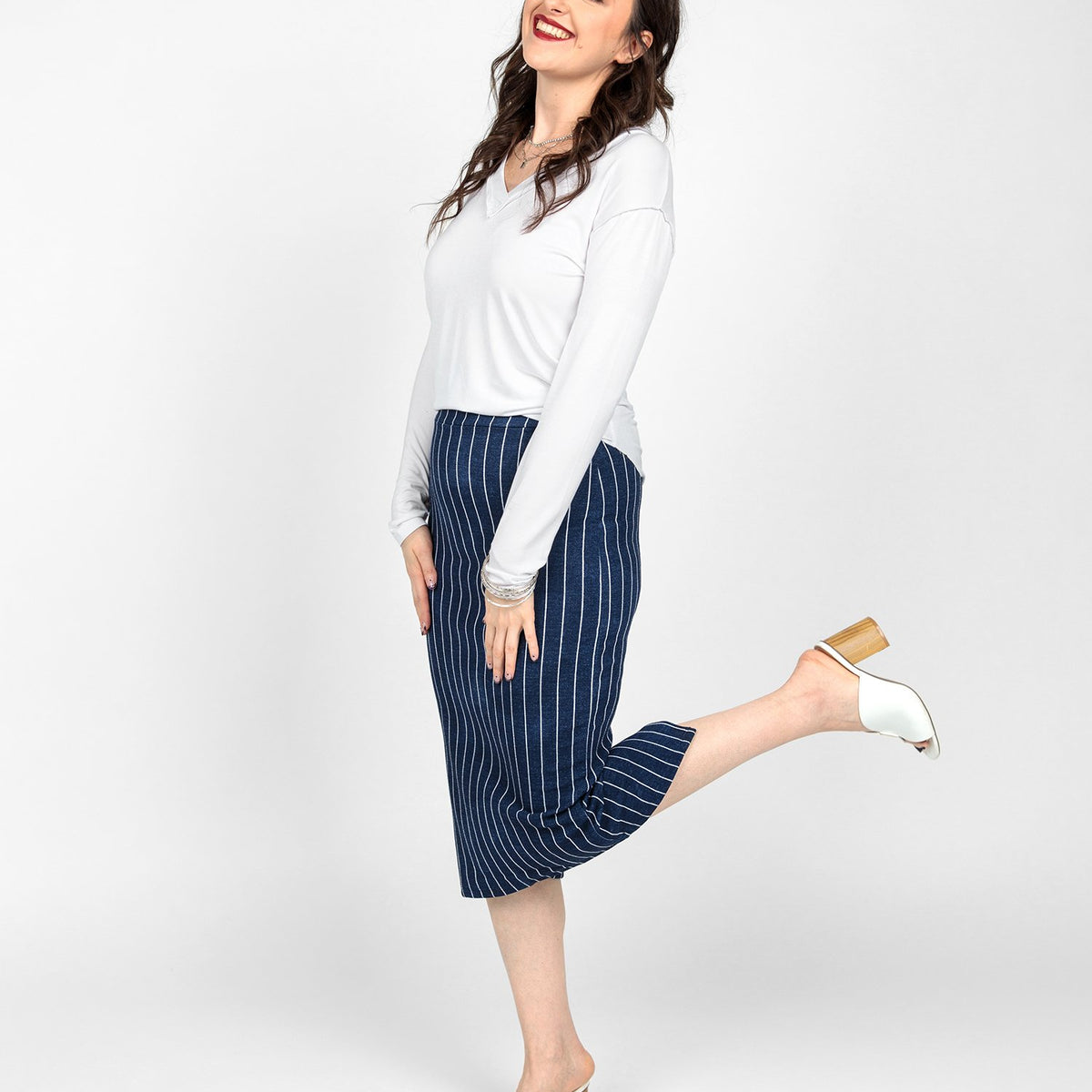 Vicki Raw Edge VNeck Long Sleeve Top lularoe