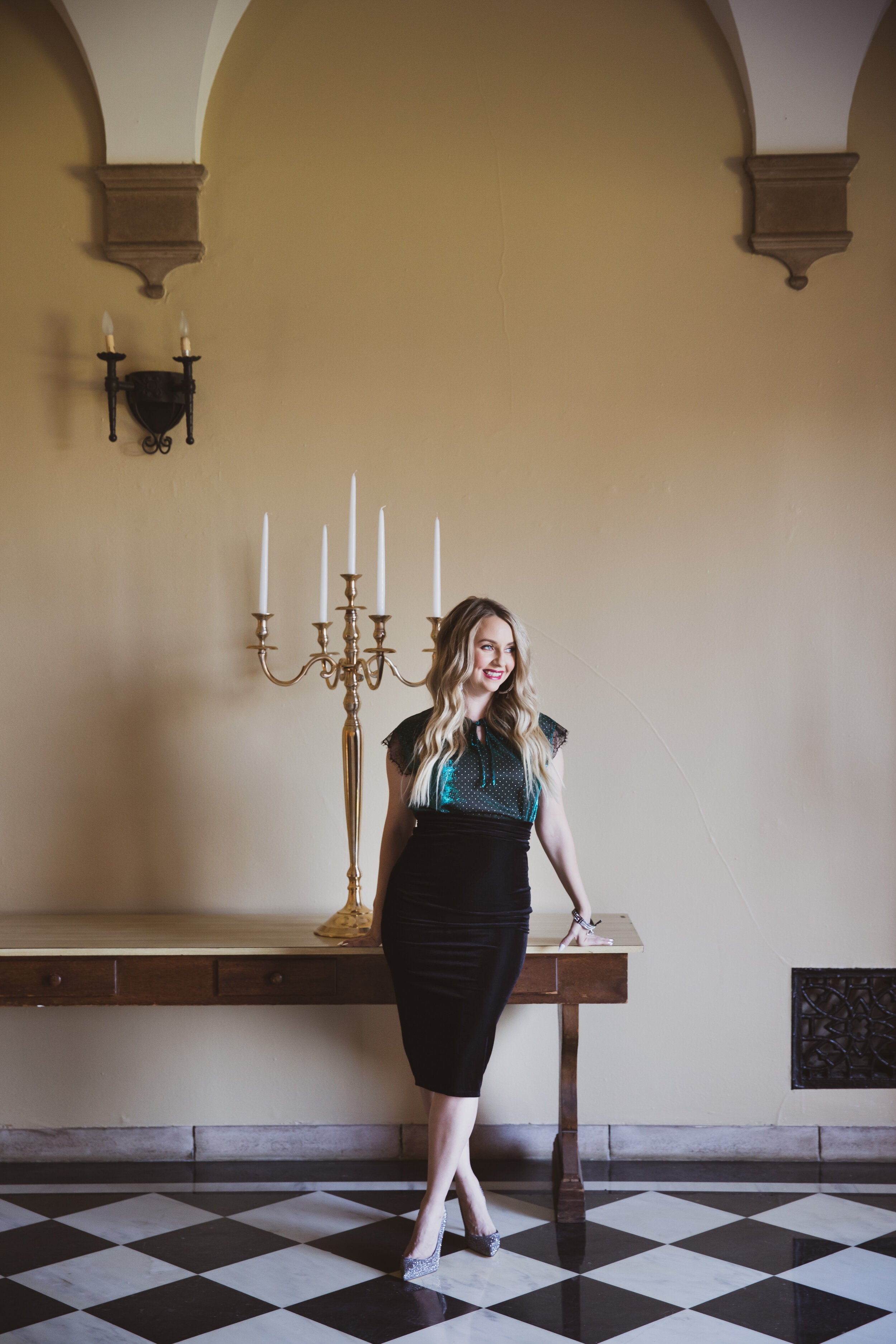 LERUREリルアー】sleeve less Scallop dress LE'RURE Sleeve less