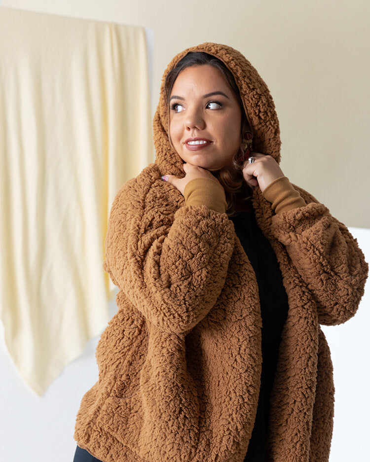 Long teddy bear jacket hotsell