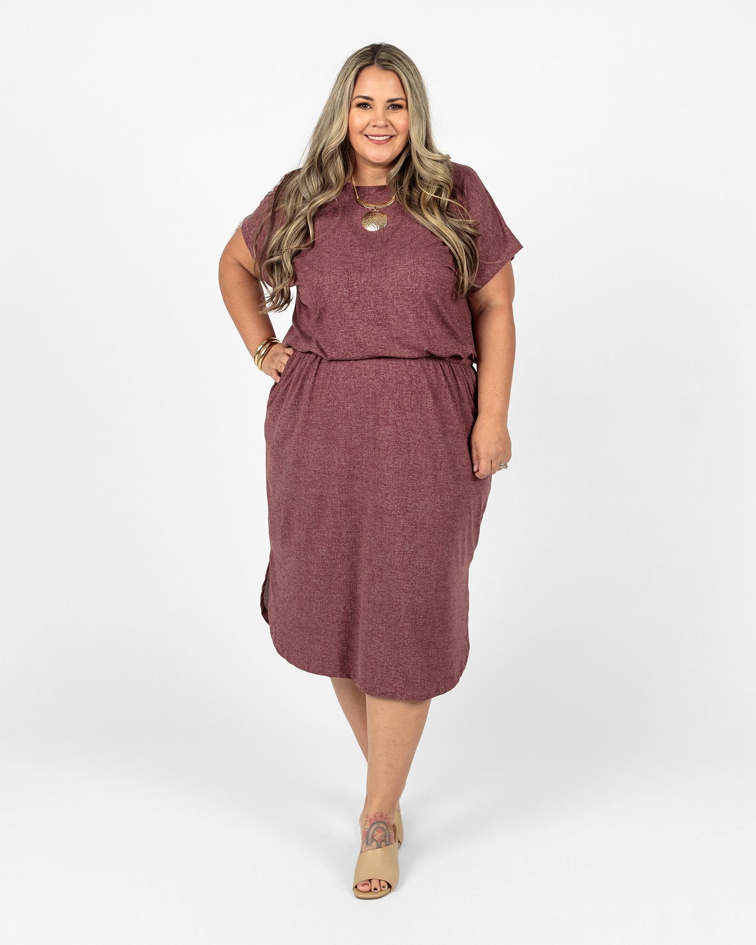 L’Or ロルWaist tuck Dress グレー Tilly Maxi Dress - Charcoal – Thats So Fetch US