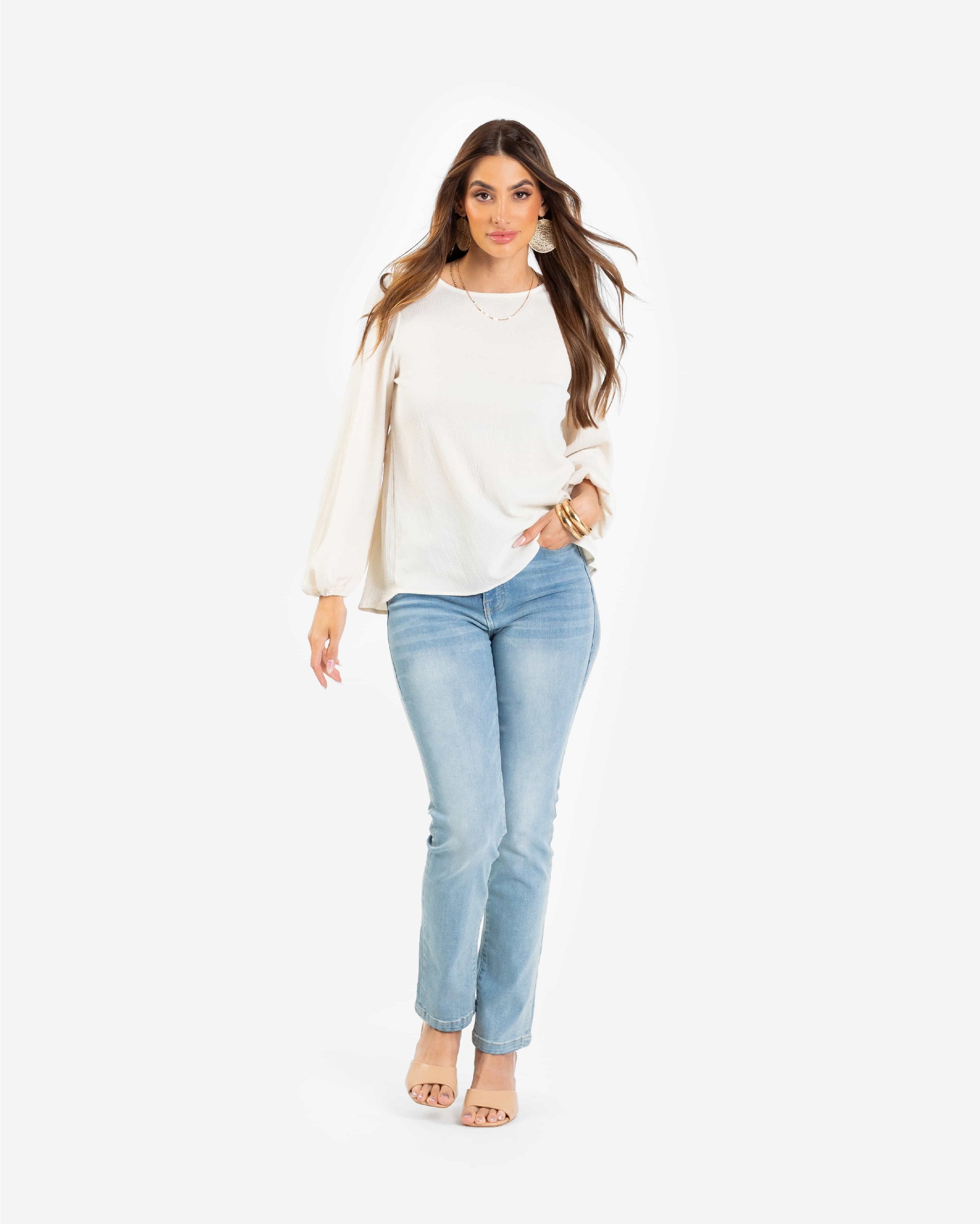 Vivian Button Back Long Sleeve Blouse – lularoe