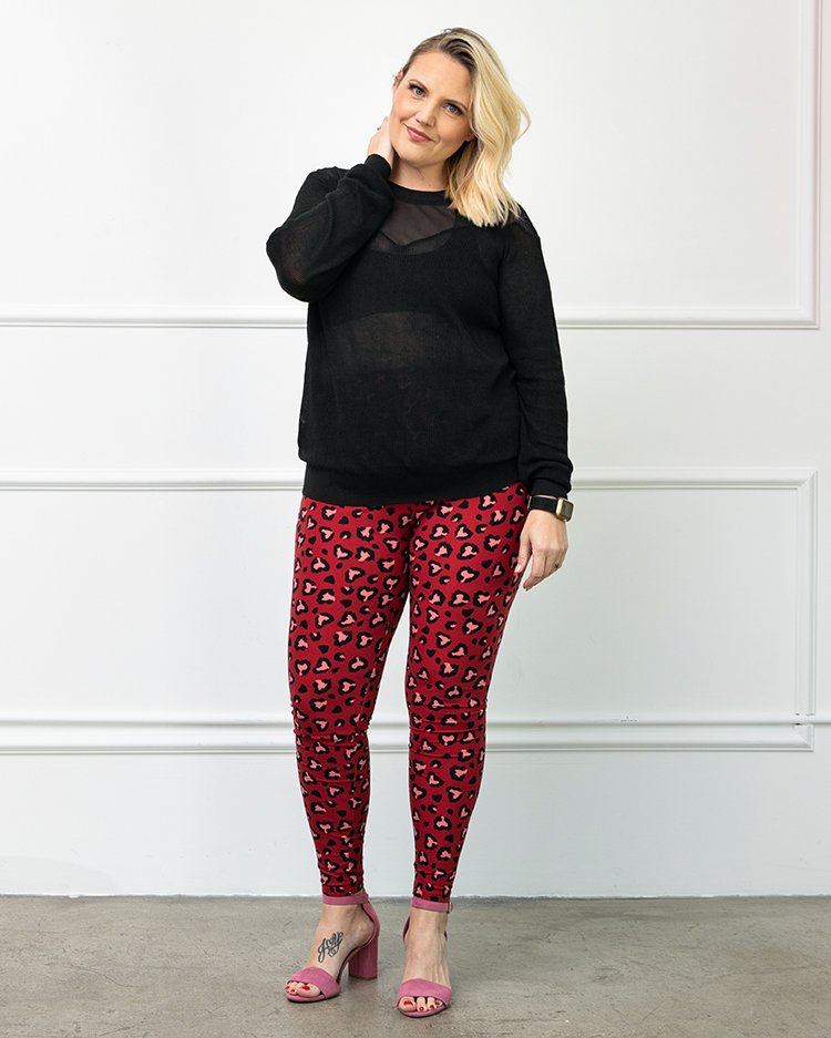 NWT Lularoe Lizzy Sweater XL Leggings Red NWT offers